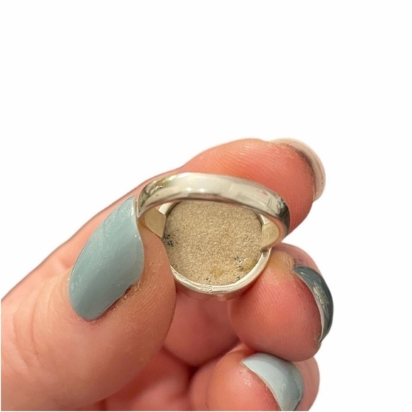 German Dendritic Sterling Silver Ring 925 Size 5.5 - Picture 7 of 8